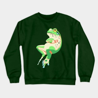 The green frog crossed arms Crewneck Sweatshirt